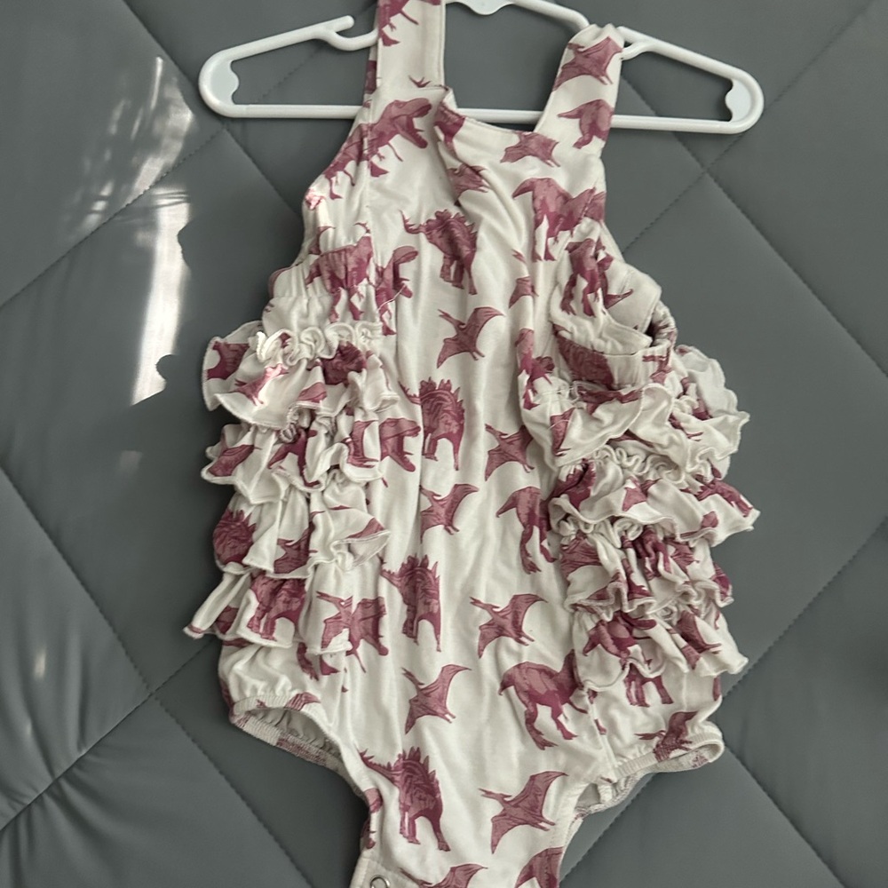 Kate Quinn Pink and White Swimsuit